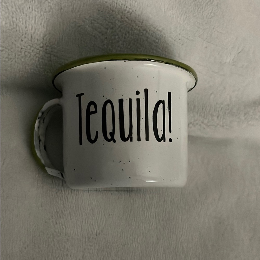 White and Green Tequila Mug shot glass